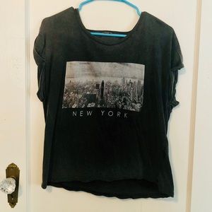 Brandy Melville Distressed New York Graphic Tee